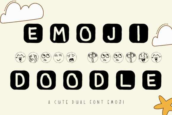 Emoji Doodle: The Unique Display Font for Modern Designs