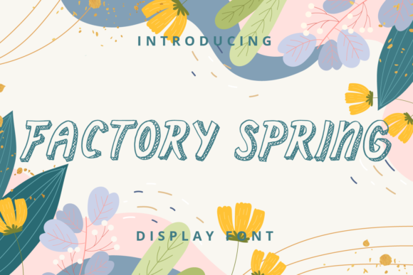Factory Spring: A Simple and Friendly Outlined Display Font