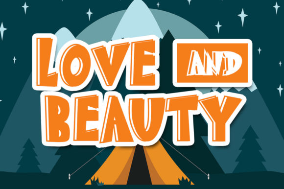 Love and Beauty: A Bold Display Font for Quirky, Fun Designs