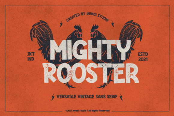 Mighty Rooster: Elevating Your Designs with Bold, Vintage Typography