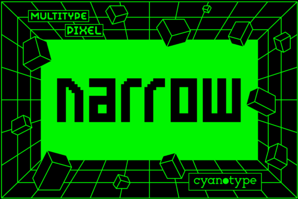 MultiType Pixel Narrow: A Unique Display Font