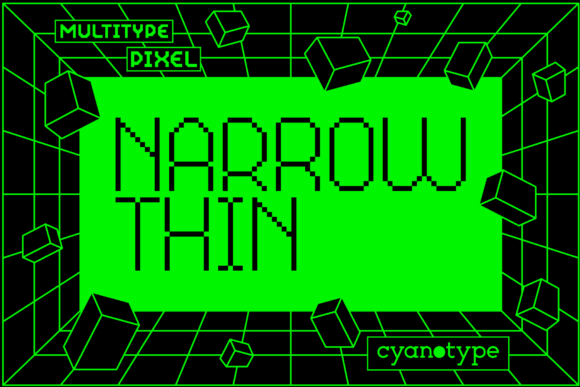 MultiType Pixel Narrow Thin: Integrating Distinctive Typography into Professional Design Workflows